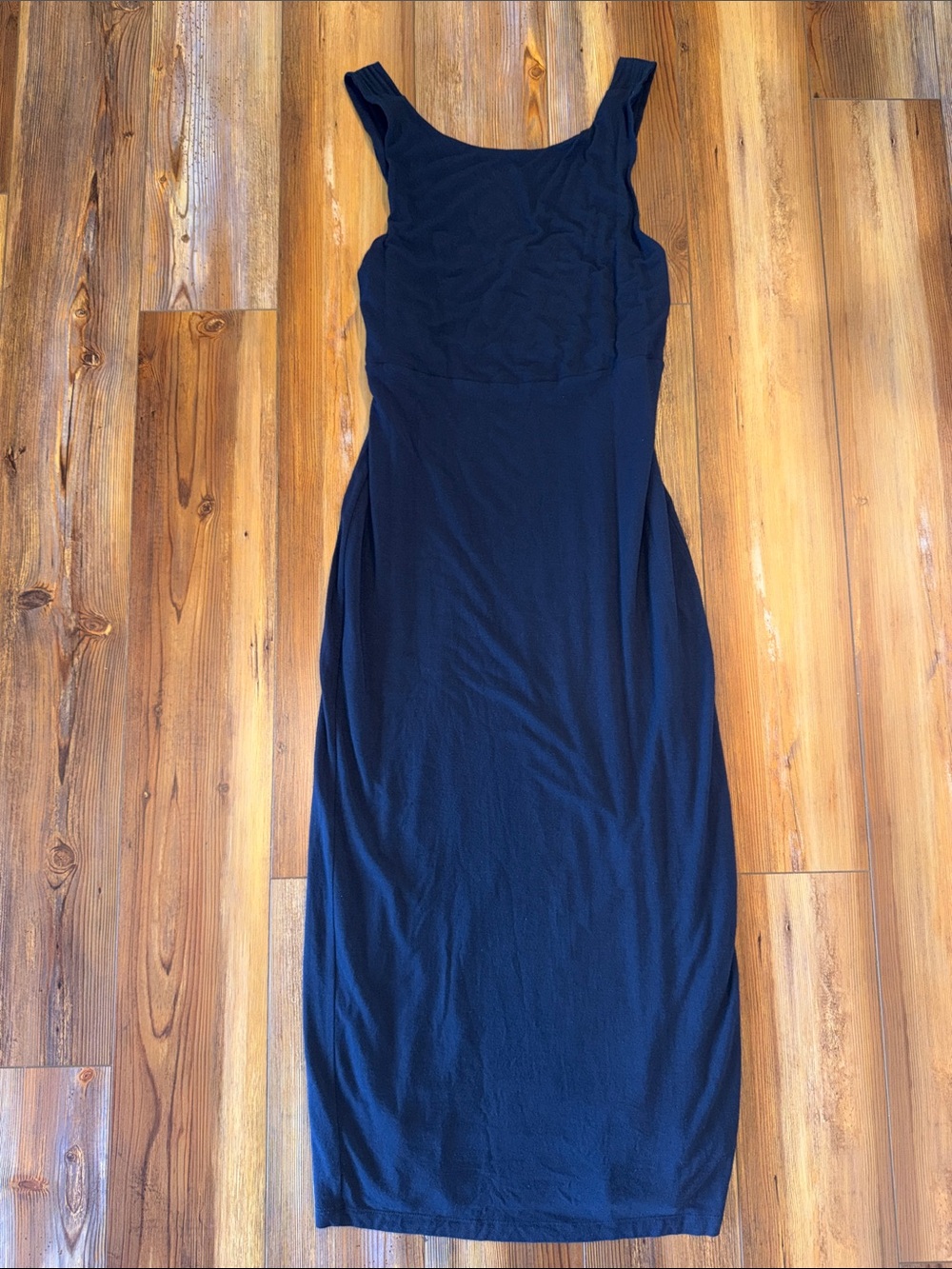 Athleta Navy Stretchy Midi Dress Size Small